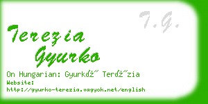 terezia gyurko business card